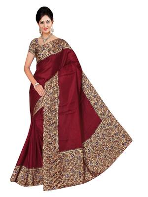 Multicolor Printed Manipuri Silk Saree With Blouse 1