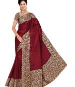 Multicolor Printed Manipuri Silk Saree With Blouse