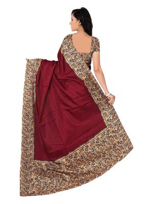 Multicolor Printed Manipuri Silk Saree With Blouse 2
