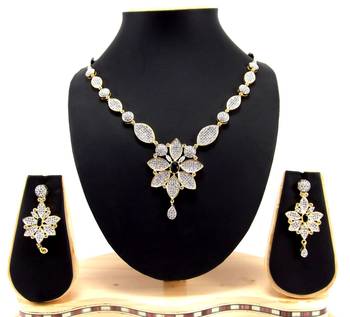 american diamond setting stones sapphire blue necklace 1