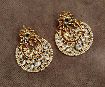 Tasneem Kundan Chandbali Earrings 1