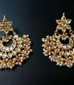 Gauhar White Pearl Earrings