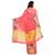 Pink embroidered banarasi saree with blouse