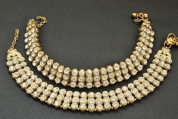 White colour Jodha's Anklets 1
