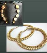 Buy 1 Get 1 Free Golden Pearl Anklet