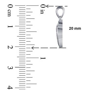valentine gifts for girlfriend Heart Design Pendant in Sterling Silver 925 Platinum Plated With 18" Chain 3
