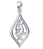 925 Sterling Silver Pendant For Girls (White)