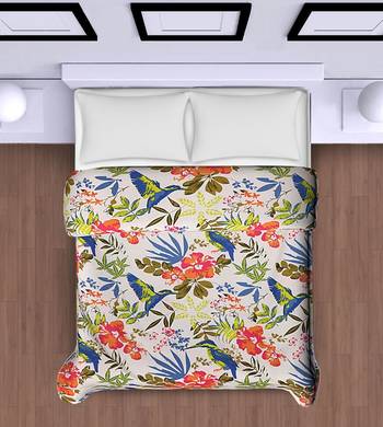 multicolour  floral print  polycotton dohar 1