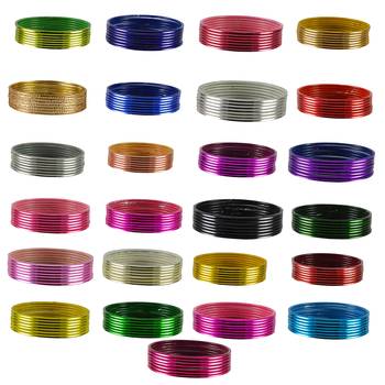Multi Plain Brass Bangle 2