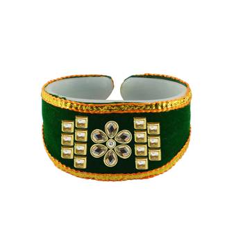 Green Kundun Stud Acrylic Bracelet 1