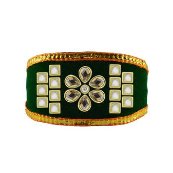 Green Kundun Stud Acrylic Bracelet 2