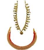 kolhapuri Combo Traditinal golden copper Saaj And Valsari thushi necklace