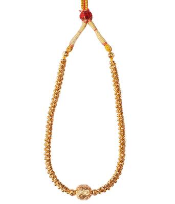 Kolhapuri golden copper gunda thushi necklace 1