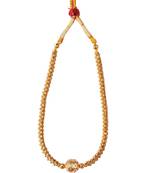 Kolhapuri golden copper gunda thushi necklace