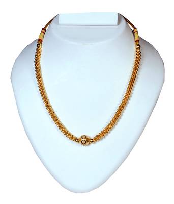 Kolhapuri golden copper gunda thushi necklace 2