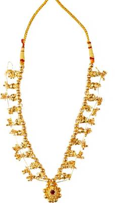 Kolhapuri 10 Panadi Golden Saaj Necklace 1