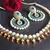 Sea Blue Pearl Polki Necklace Set