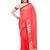 Red embroidered pure georgette saree with blouse