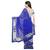 Blue embroidered pure georgette saree with blouse