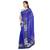 Blue embroidered pure georgette saree with blouse