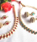 Buy 2 pearl Gota Necklace Set