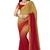 Mehendi printed chiffon saree with blouse