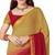 Mehendi printed chiffon saree with blouse