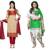 Multicolor printed crepe salwar suit (Combo Pack of 2)
