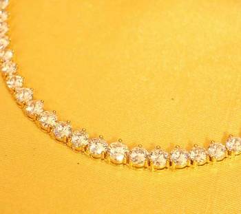 Diamond Look Single Line Diamond Look Signity Necklace Set 3
