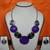 oxidised silver and purple necklace set with matching earrings