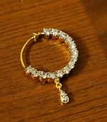 Diamond Look Round Shaped Pressable Nose Ring