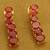 Ruby Gold Plated Fine Oval Single Line Necklace Set
