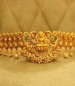 Matt Gold Plated temple Jewellery Waist Belt