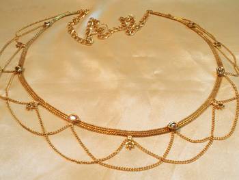 Designer Kundan Gold Plated Waist Belt 1