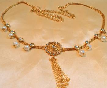 Designer Polki Gold Plated Waist Belt 1