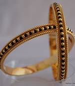 Black bead bangle - 2