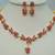 Lily Necklace Set With Earings (Ruby)