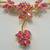 Lily Necklace Set With Earings (Ruby)
