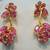 Lily Necklace Set With Earings (Ruby)