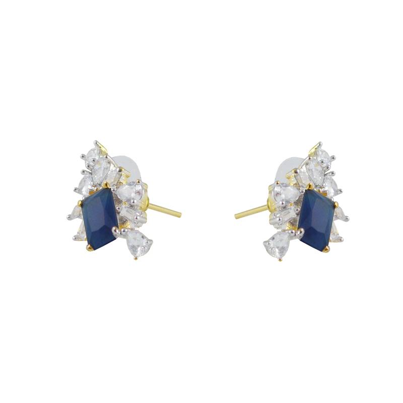 Stunning Blue CZ Stone Earrings