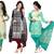 Multicolor printed crepe salwar suit (Combo Pack of 4)