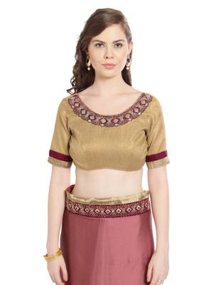 Pink Embroidered Two Tone Chiffon Saree With Blouse 5