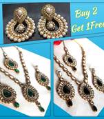 Buy 2 Get 1 Free Kundan Necklace Set