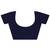 Navy blue printed georgette saree with blouse