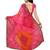 Pink printed georgette saree with blouse