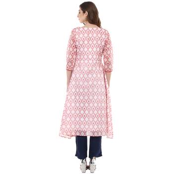 white chanderi polyester  kurti 2