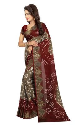 Maroon hand woven art silk sarees saree with blouse 2