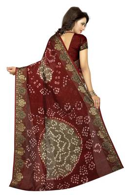Maroon hand woven art silk sarees saree with blouse 3