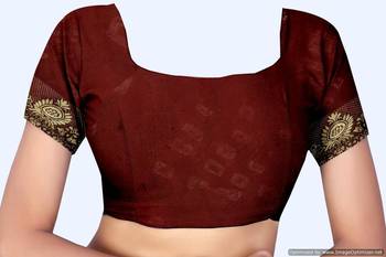 Maroon hand woven art silk sarees saree with blouse 5
