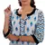 White Jaipuri Printed Cotton Casual Wear Kurti